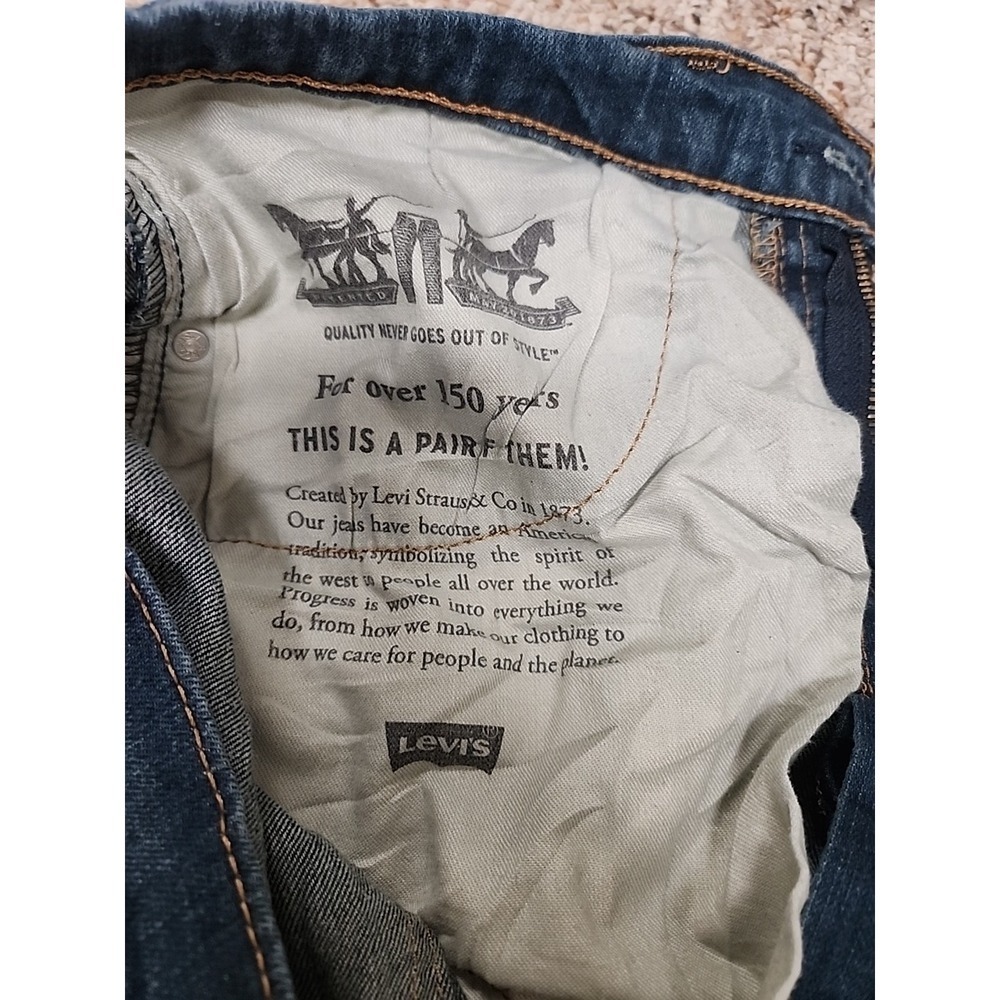 LEVIS 505 REGULAR BLUE JEANS 36x30 - Picture 6 of 8